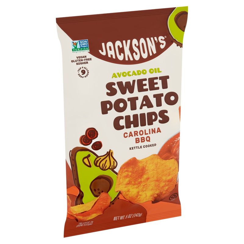Jackson's Avocado Oil Carolina BBQ Kettle Cooked Sweet Potato Chips, 5 oz