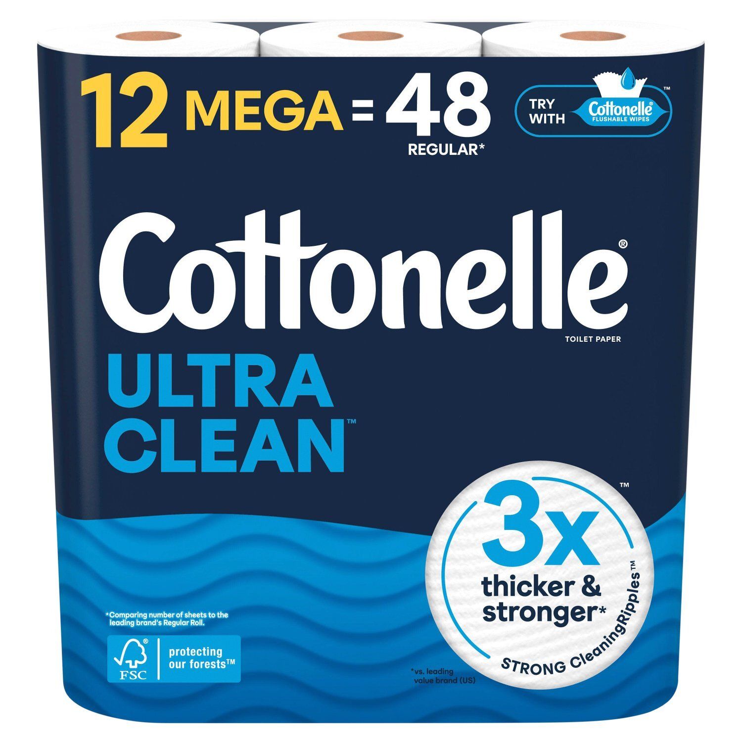 Cottonelle Ultra Clean Toilet Paper, 12 count