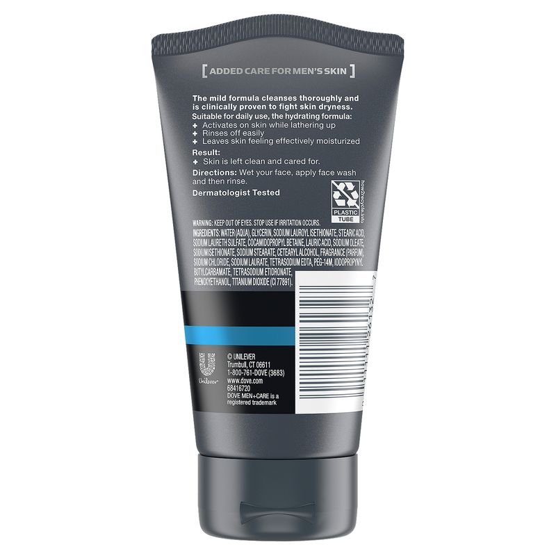 Dove Men+Care Hydrate+ Face Wash, 5.0 fl oz