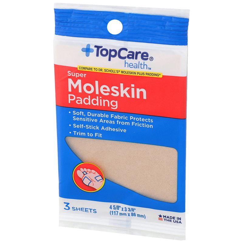 TopCare Super Moleskin Padding, 3 each