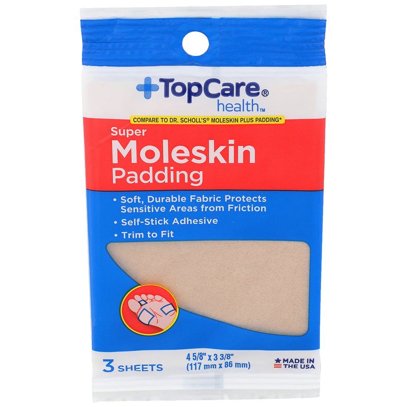 TopCare Super Moleskin Padding, 3 each