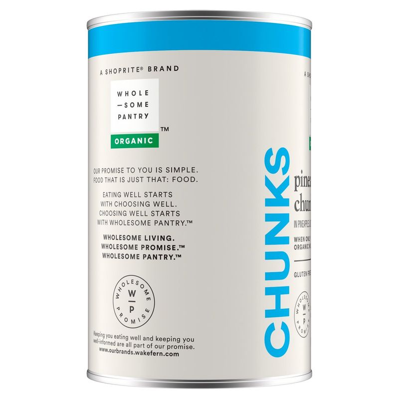 Wholesome Pantry Organic Pineapple Chunks in Pineapple Juice, 14 oz