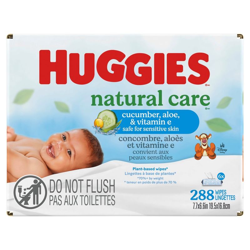 Huggies Natural Care Cucumber, Aloe, &amp; Vitamin E Wipes, 288 count