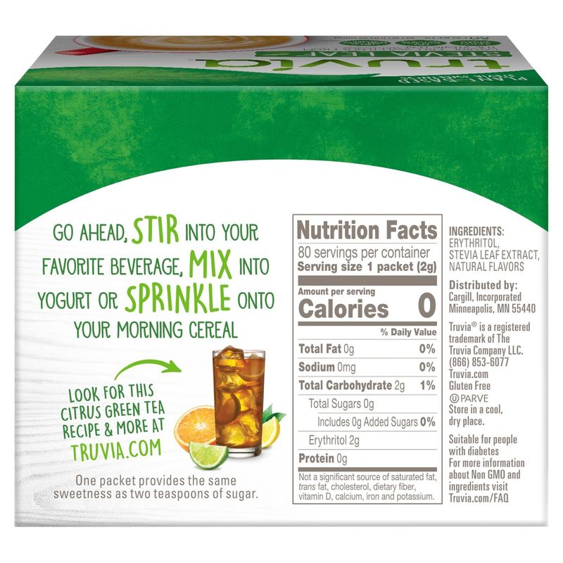 Truvía Stevia Leaf Calorie-Free Sweetener, 80 count, 5.64 oz