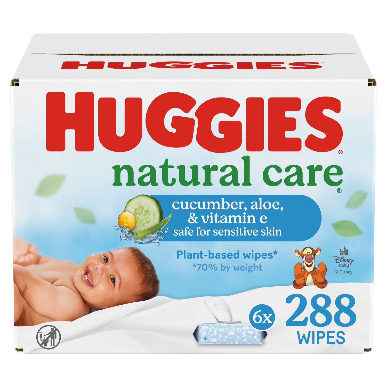 Huggies Natural Care Cucumber, Aloe, &amp; Vitamin E Wipes, 288 count