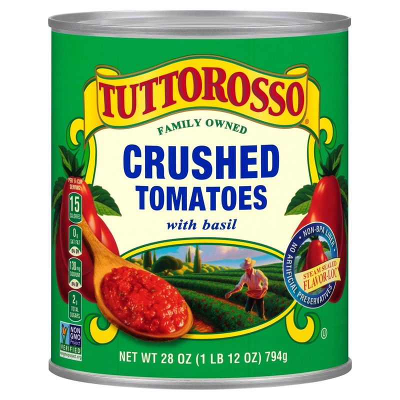 Tuttorosso Crushed Tomatoes with Basil, 28 oz