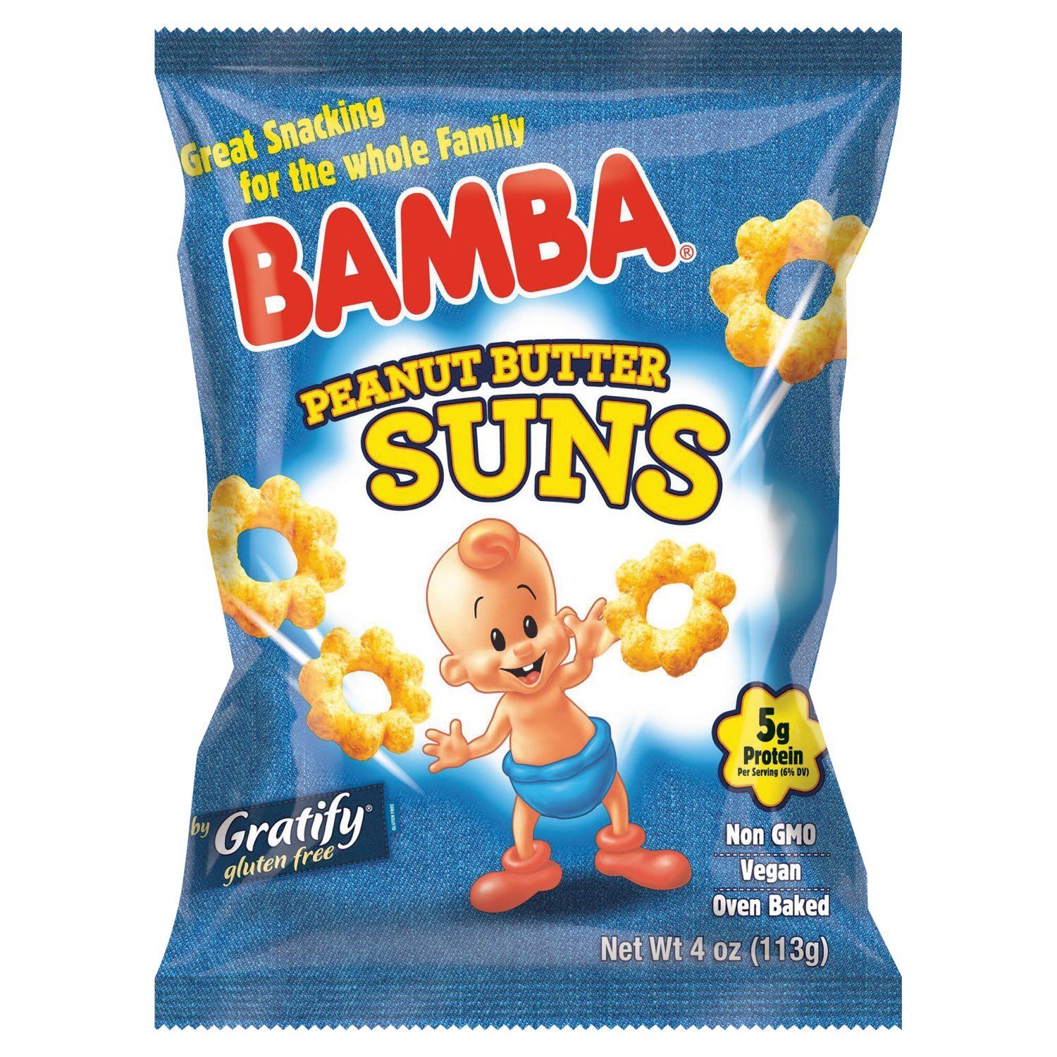 Gratify Bamba Gluten Free Peanut Butter Suns, 4 oz