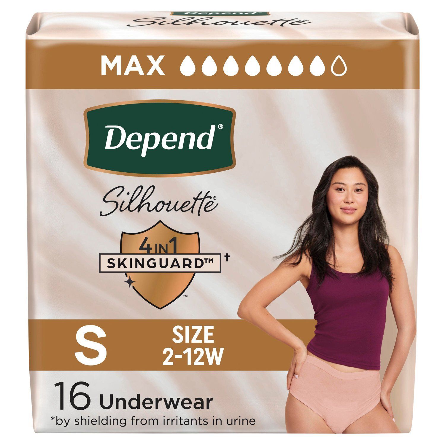 Depend Silhouette Maximum Underwear, Size S, 16 count
