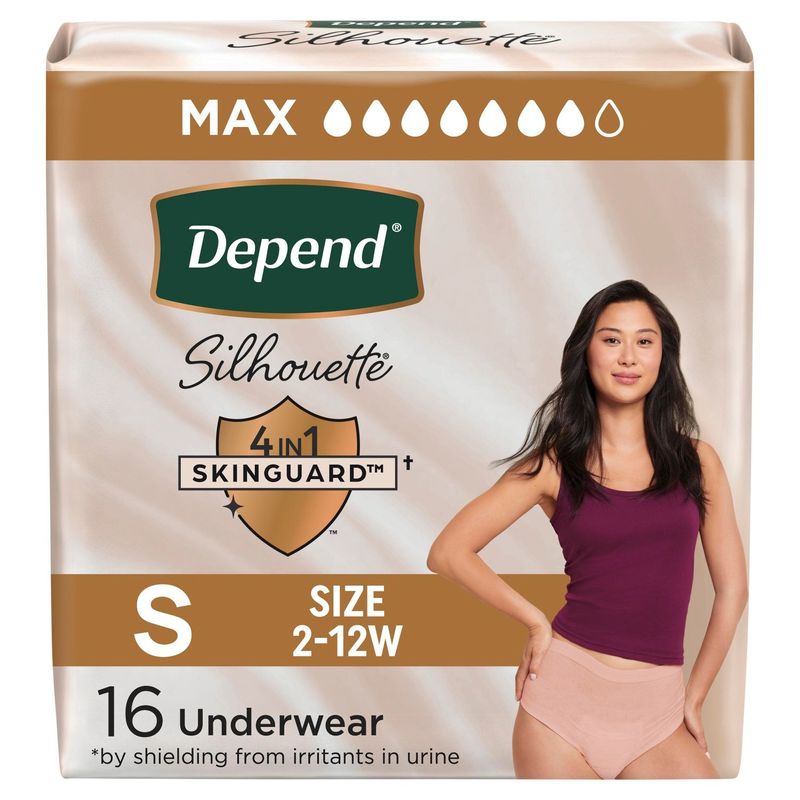 Depend Silhouette Maximum Underwear, Size S, 16 count