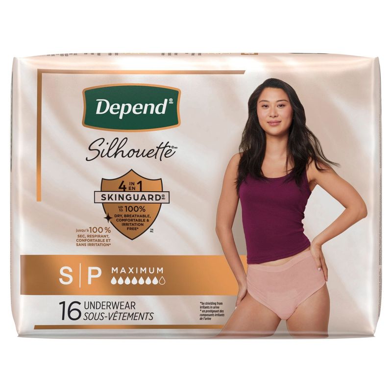 Depend Silhouette Maximum Underwear, Size S, 16 count
