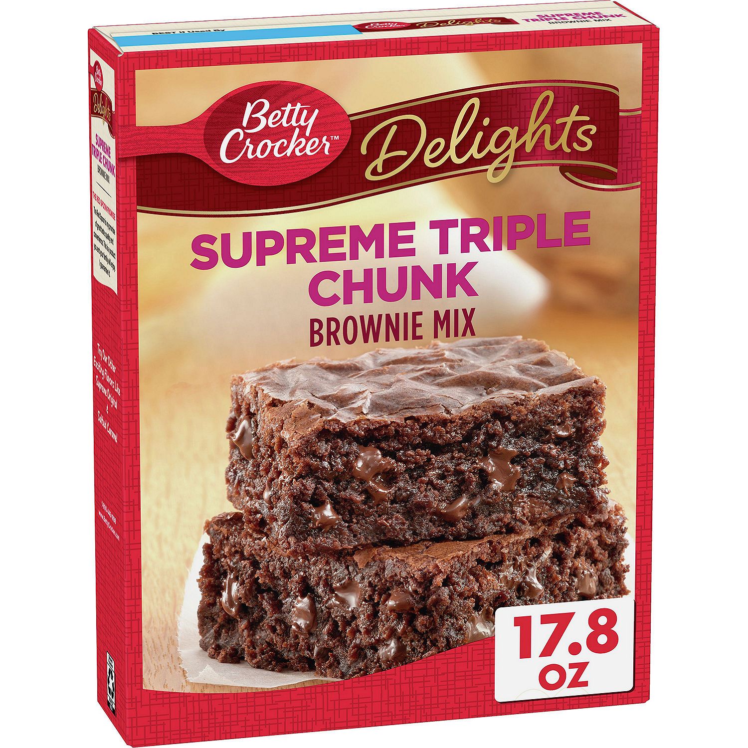 Betty Crocker Delights Supreme Triple Chunk Brownie Mix, 17.8 oz
