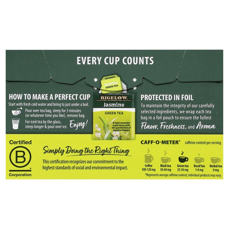 Bigelow Jasmine Green Tea Bags, 20 count, .91 oz