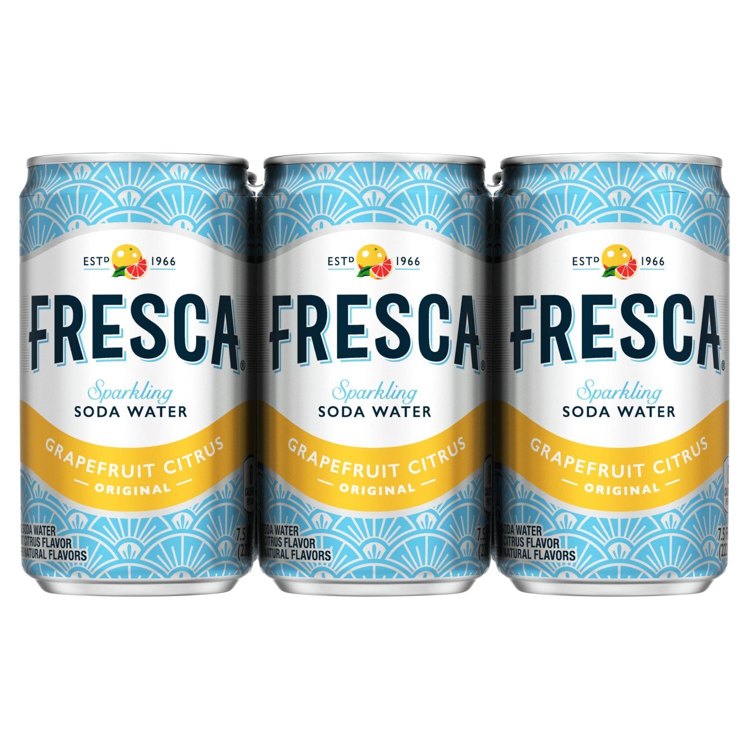 Fresca Original Grapefruit Citrus Sparkling Soda Water, 7.5 fl oz, 6 count
