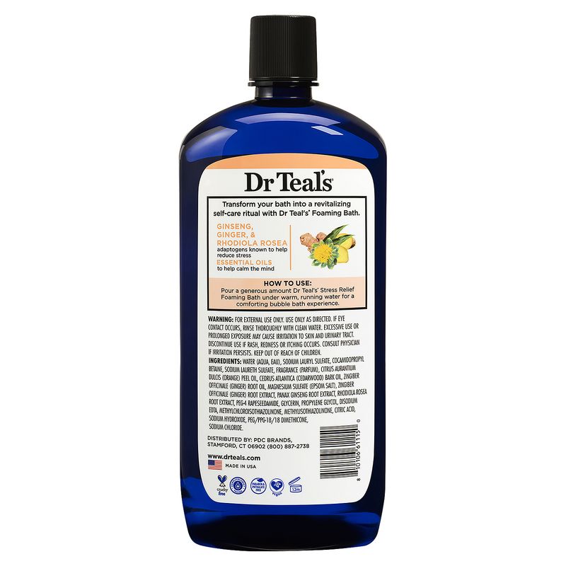 Dr Teal's Stress Relief Foaming Bath with Pure Epsom Salt, 34 fl oz