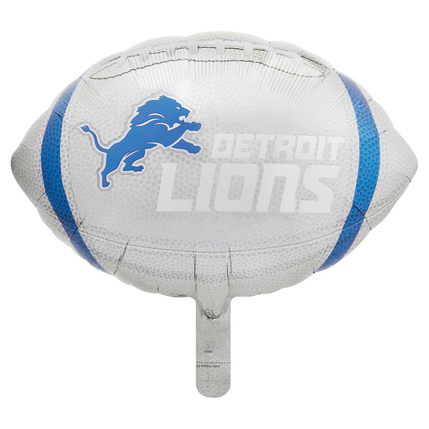 Blue and White Detroit Lions Football Mylar Ballon, 18 in, 1 count