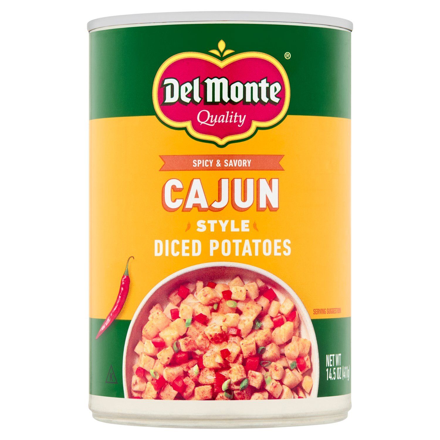 Del Monte Spicy &amp; Savory Cajun Style Diced Potatoes, 14.5 oz