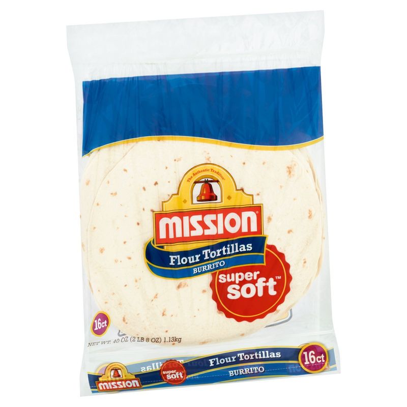 Mission Super Soft Burrito Flour Tortillas, 16 count, 40 oz
