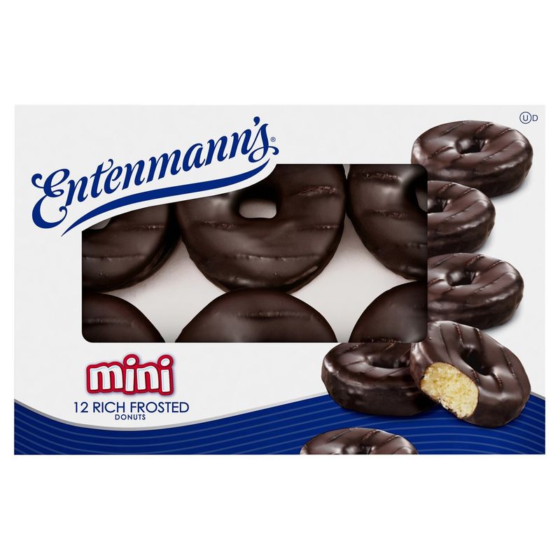 Entenmann's Mini Rich Frosted Donuts, 12 count, 14 oz