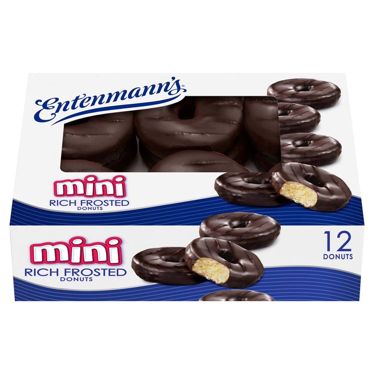 Entenmann's Mini Rich Frosted Donuts, 12 count, 14 oz