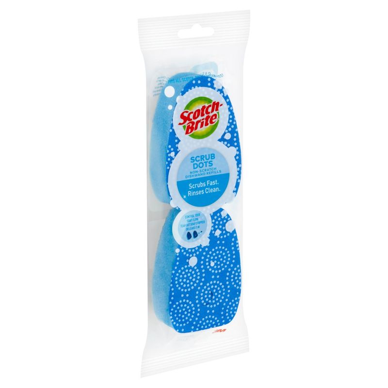 Scotch-Brite® Scrub Dots Non-Scratch Dishwand Refills, 2/Pack