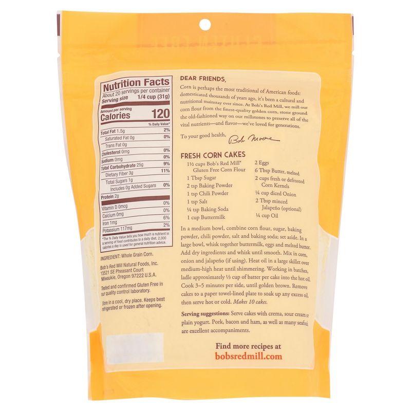 Bob's Red Mill Gluten Free Corn Flour, 22 oz