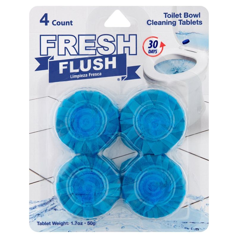 Jacent Fresh Flush Toilet Bowl Cleaning Tablets, 4 count, 1.7 oz