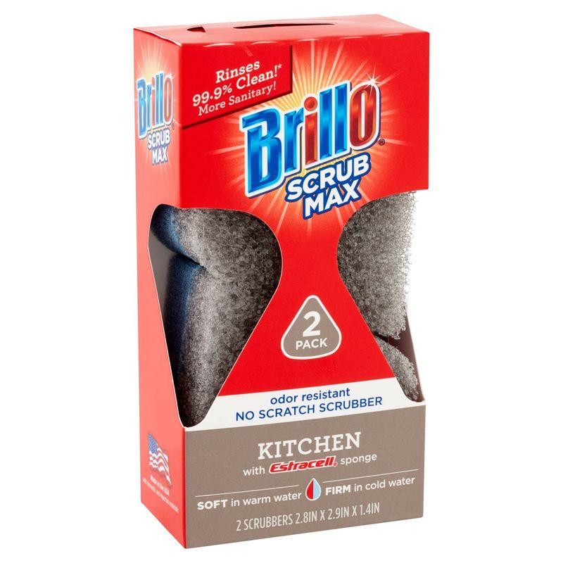 Brillo Scrub Max Kitchen Scrubbers, 2 count
