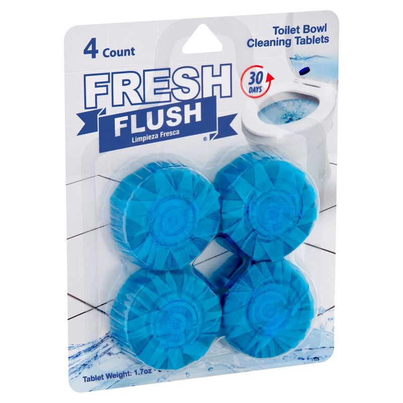Jacent Fresh Flush Toilet Bowl Cleaning Tablets, 4 count, 1.7 oz