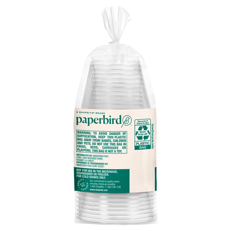 Paperbird 9 Ounce Clear Tumblers, 25 count
