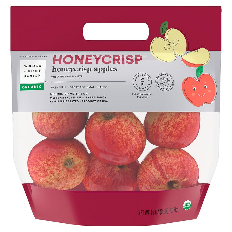 Wholesome Pantry Organic Honeycrisp Apples, 3 lb bag