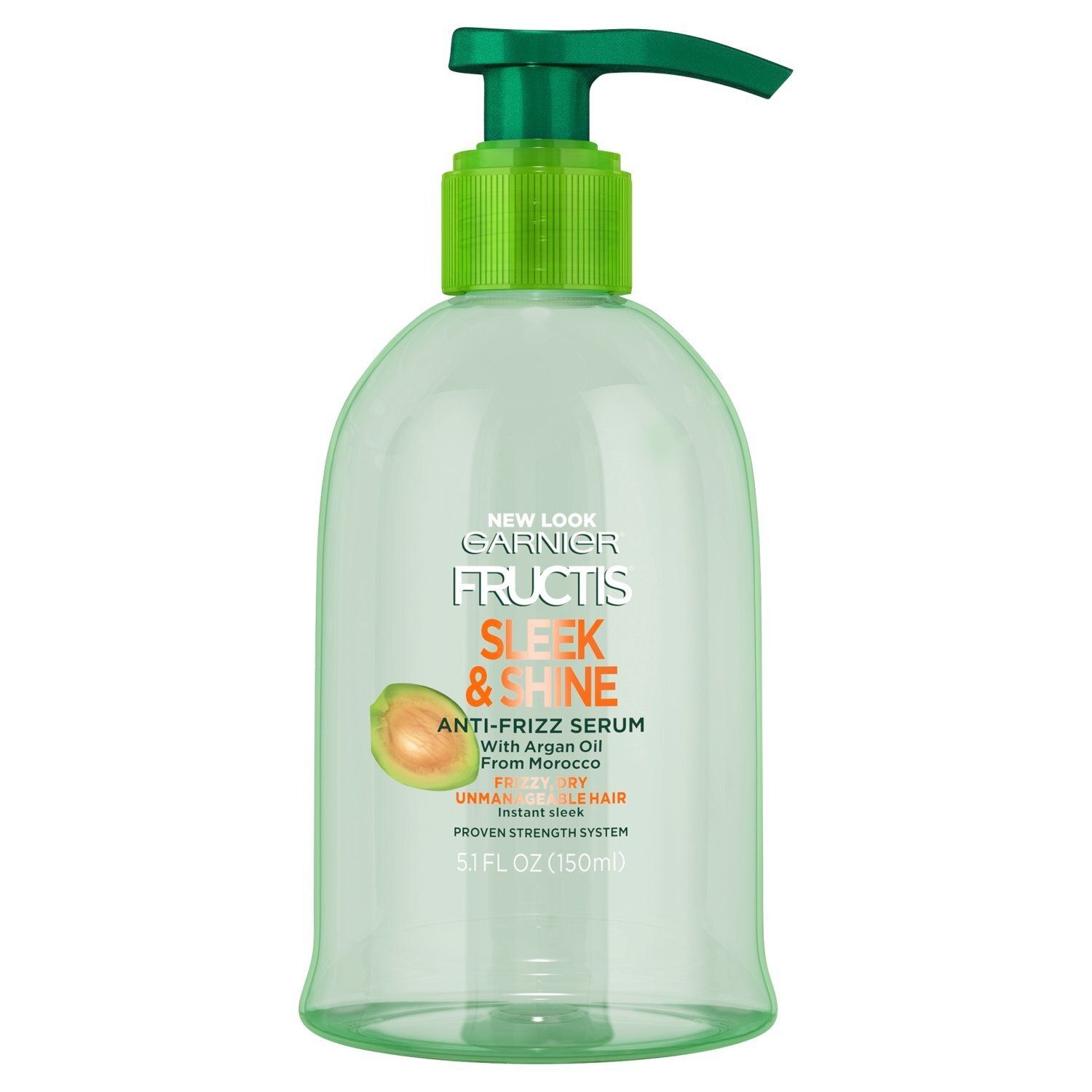 Garnier Fructis Sleek &amp; Shine Anti-Frizz Serum, Frizzy, Dry, Unmanageable Hair, 5.1 fl. oz.