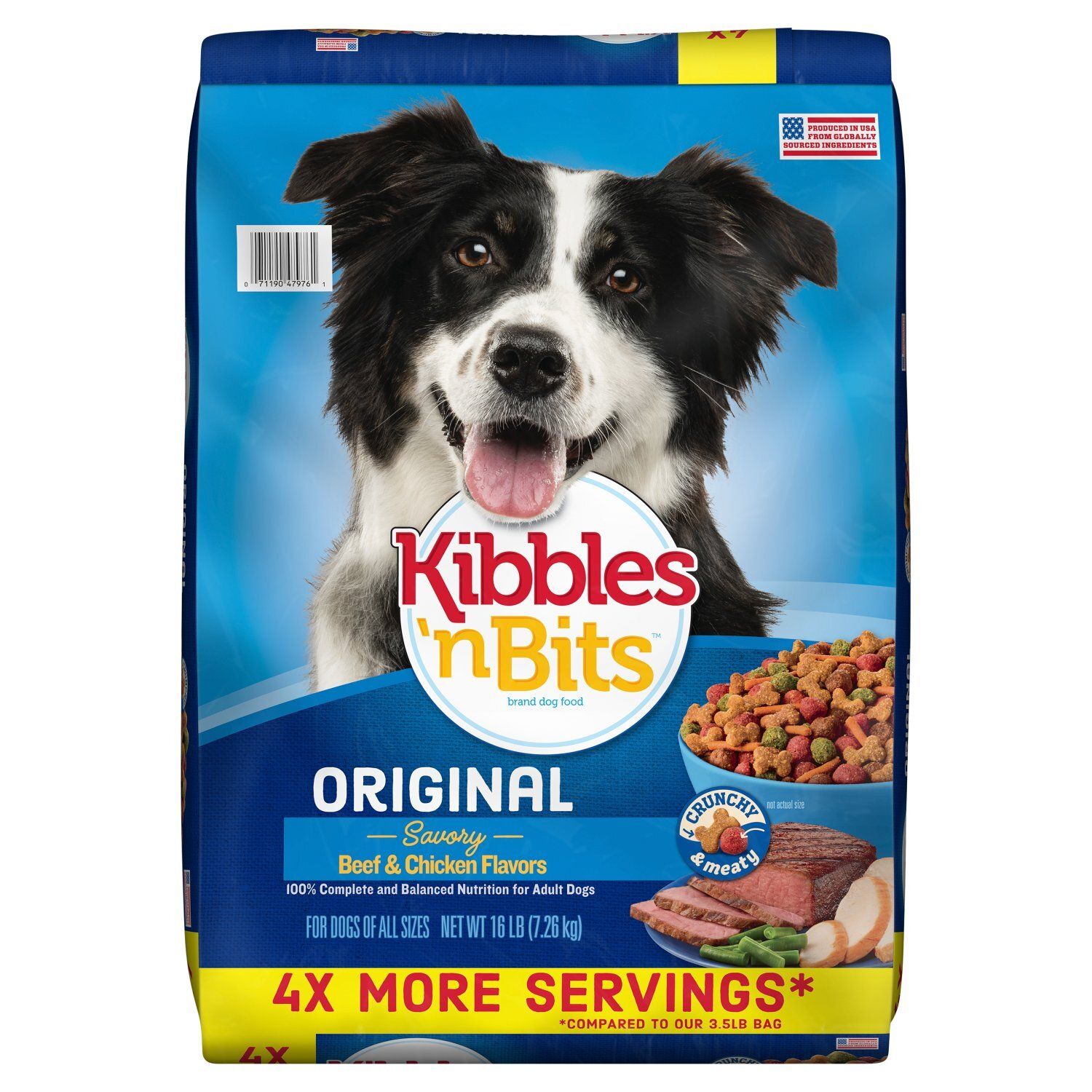 Kibbles 'n Bits Original Savory Beef &amp; Chicken Flavors Dog Food, 16 lb