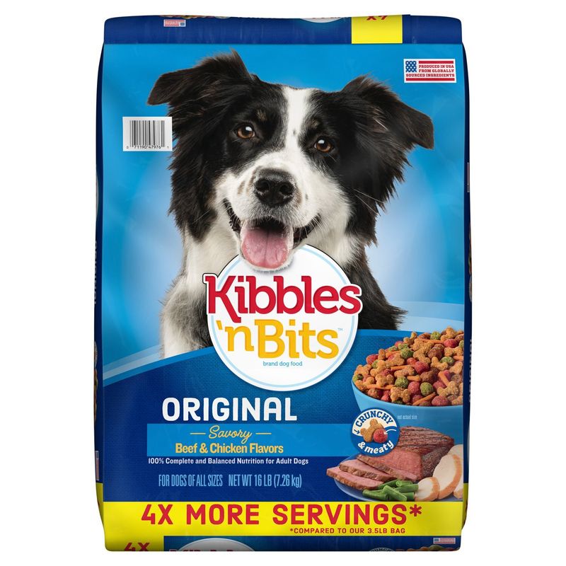 Kibbles 'n Bits Original Savory Beef &amp; Chicken Flavors Dog Food, 16 lb