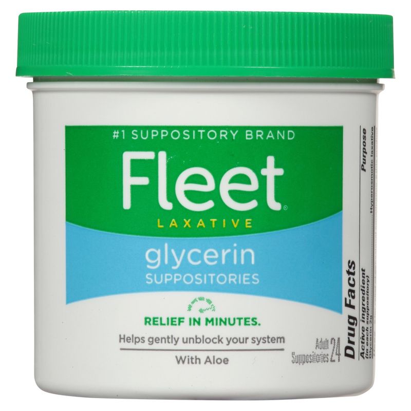 Fleet Laxative Glycerin Adult Suppositories, 24 count