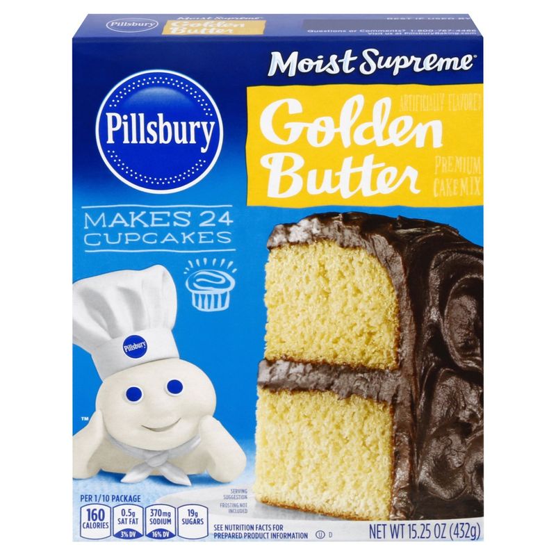 Pillsbury Moist Supreme Golden Butter Premium Cake Mix, 15.25 oz