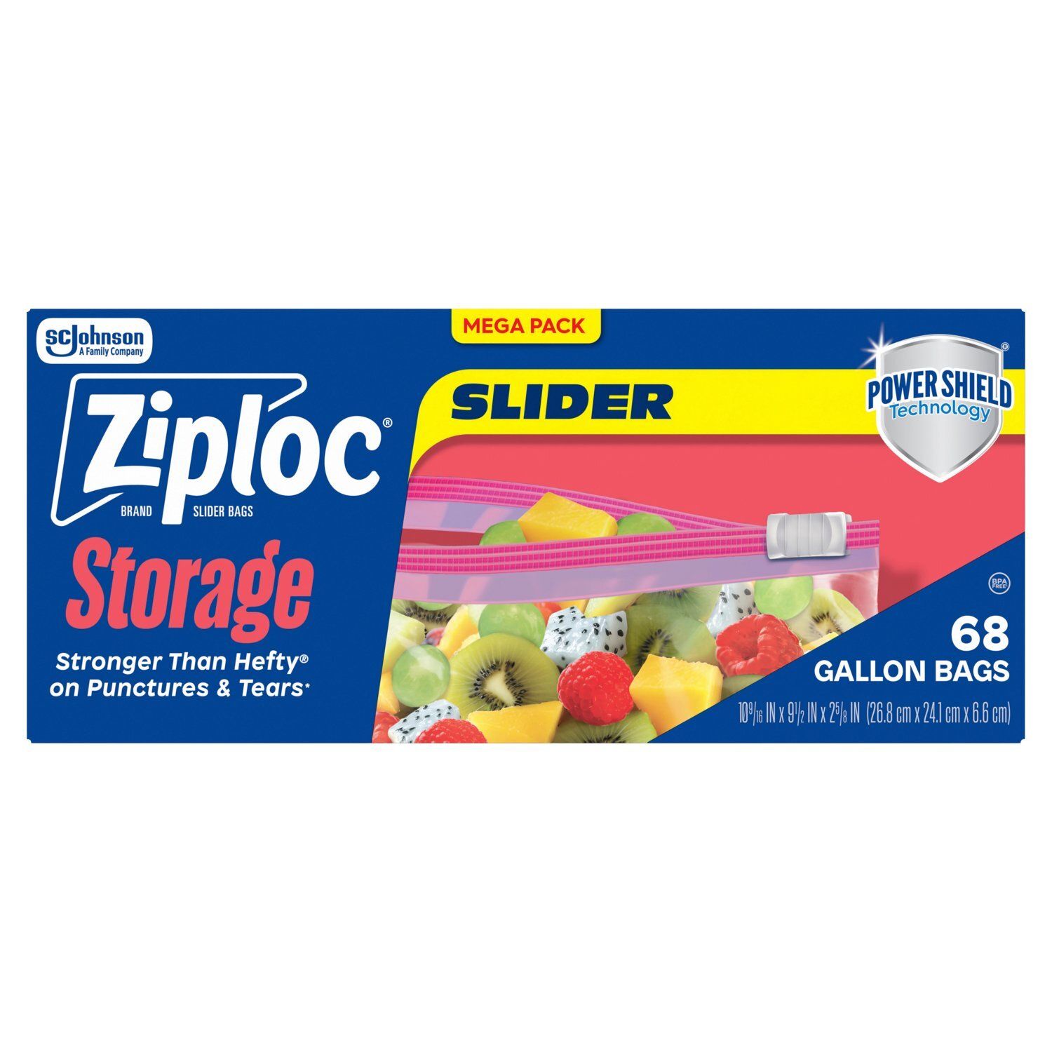 Ziploc Storage Gallon Slider Bags Mega Pack, 68 count