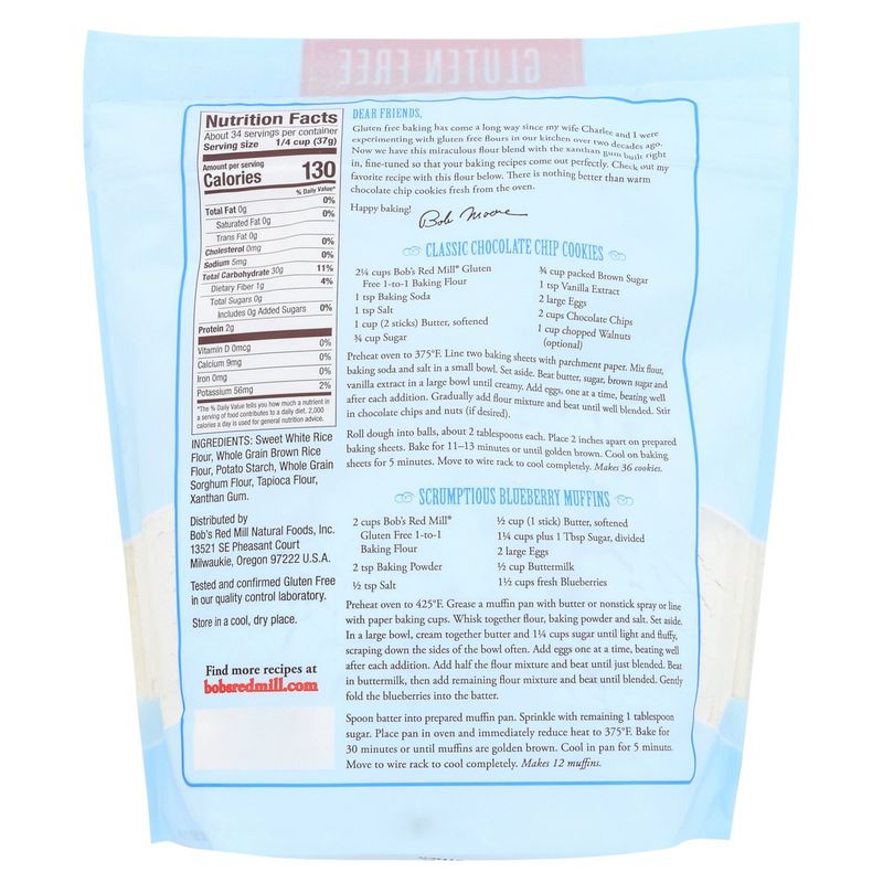 Bob's Red Mill Gluten Free 1-to-1 Baking Flour, 44 oz