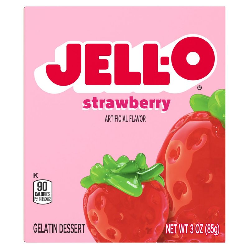Jell-O Strawberry Gelatin Dessert, 3 oz