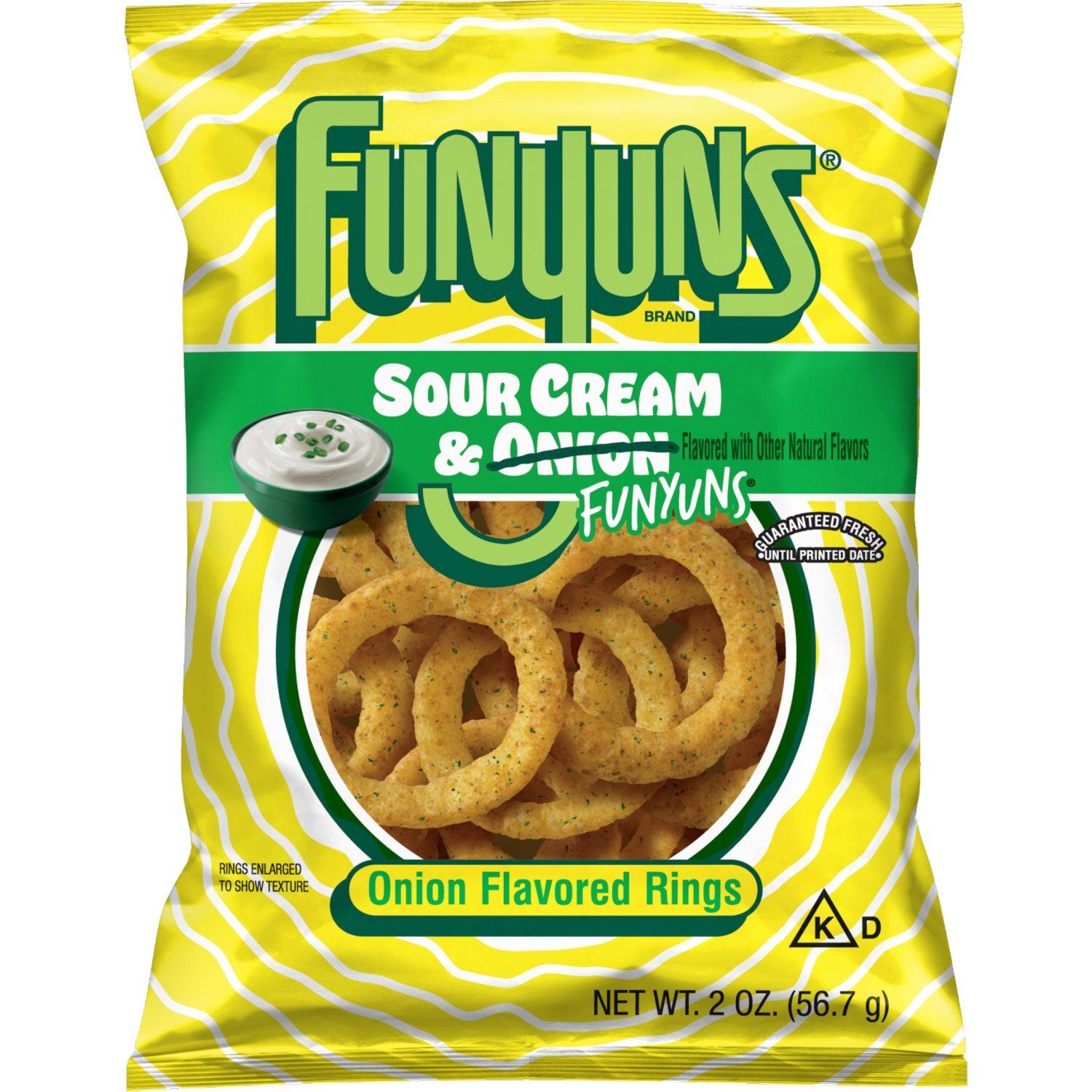 Funyuns Onion Flavored Rings Sour Cream &amp; Onion 2 Oz