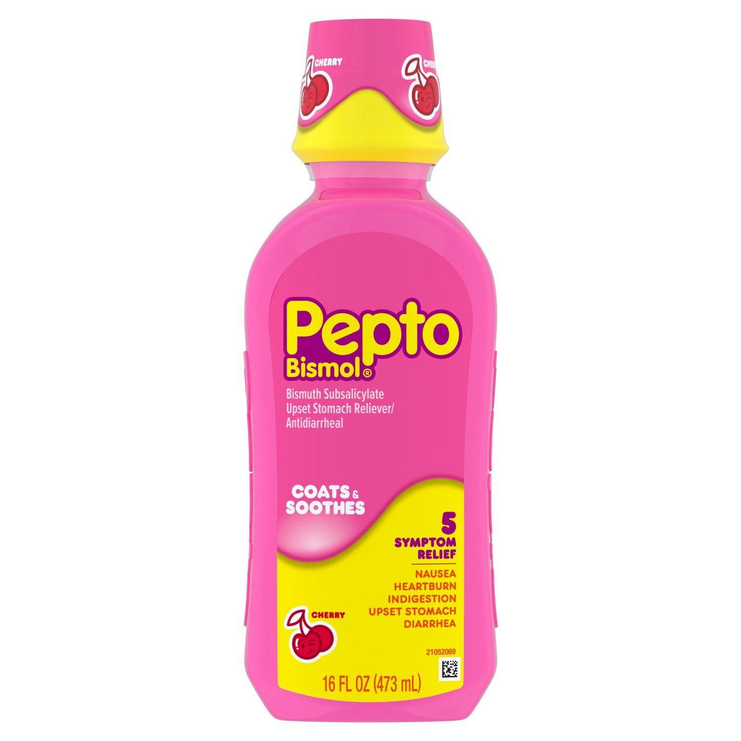 Pepto Bismol Liquid for Nausea, Heartburn, Indigestion, Upset Stomach, and Diarrhea - 5 Symptom Fas