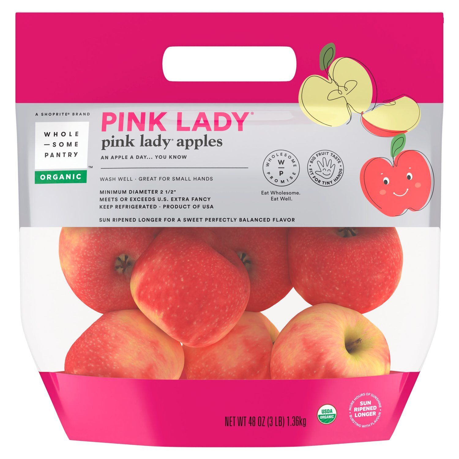 Wholesome Pantry Organic Pink Lady Apples, 3 lb bag