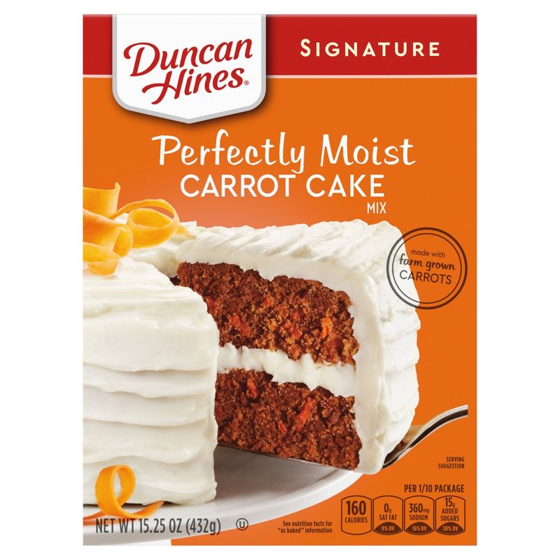 Duncan Hines Signature Perfectly Moist Carrot Cake Mix, 15.25 oz