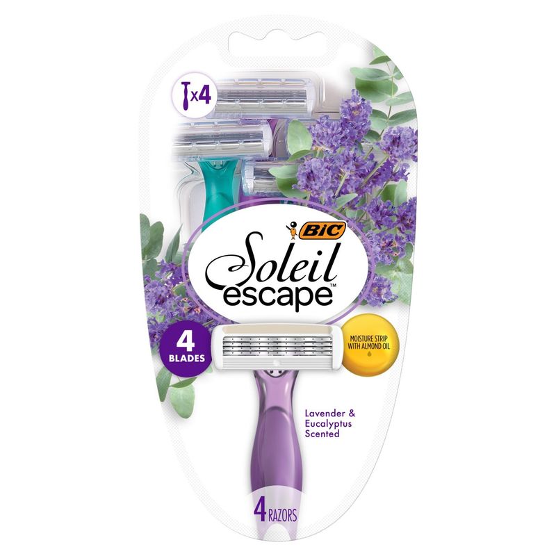 BIC Soleil Escape Lavender &amp; Eucalyptus Scented Razors, 4 count