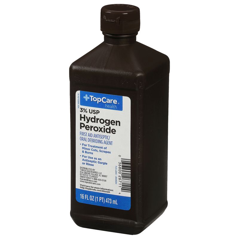 TopCare Hydrogen Peroxide Solution USP, 16 fl oz
