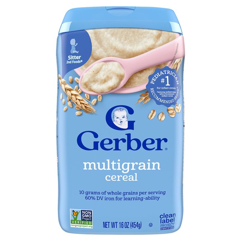Gerber 2nd Foods Multigrain Cereal Baby Food, Sitter, 16 oz
