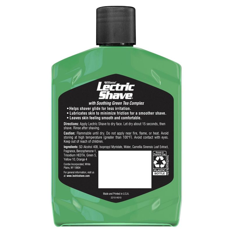 Williams Lectric Shave Electric Razor Pre-Shave, 7 fl oz