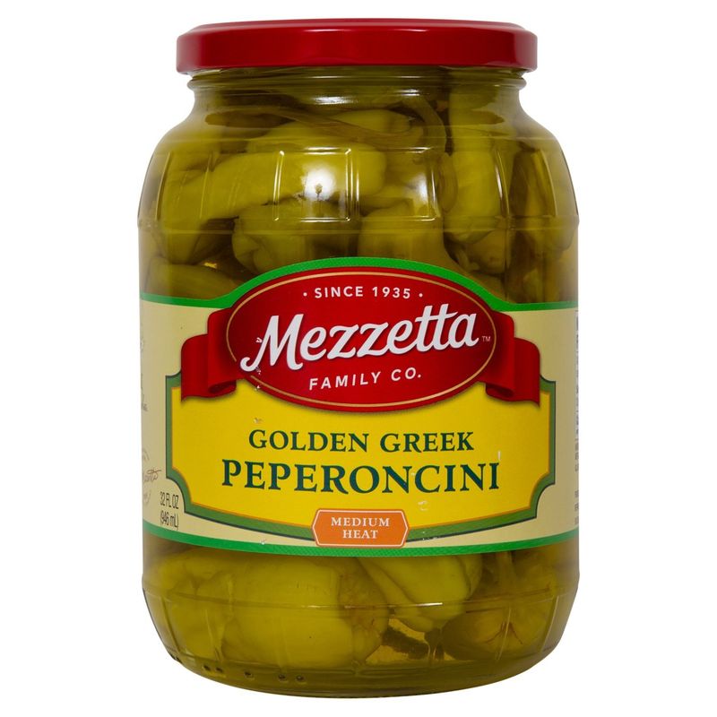 Mezzetta Medium Heat Golden Greek Peperoncini, 32 fl oz