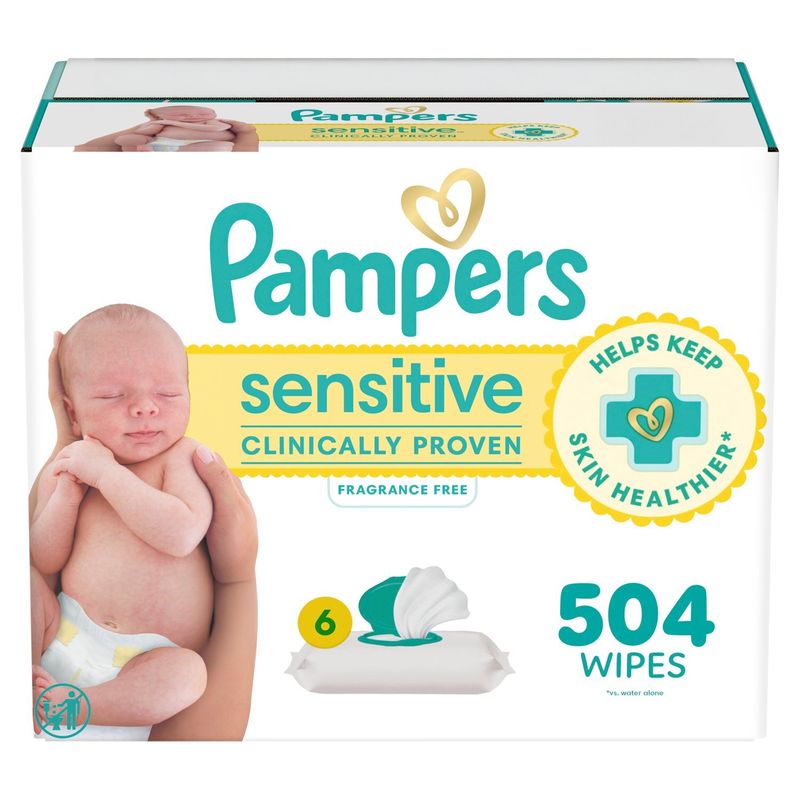 Pampers Sensitive Wipes, 504 count