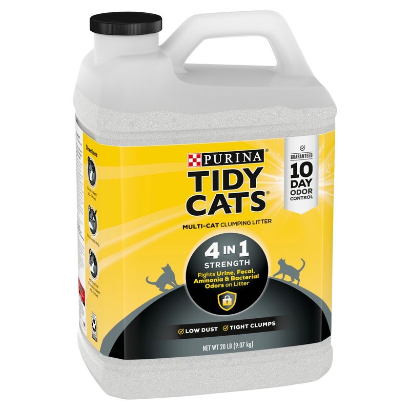 Purina Tidy Cats 4 in 1 Strength Multi-Cat Clumping Litter, 20 lb