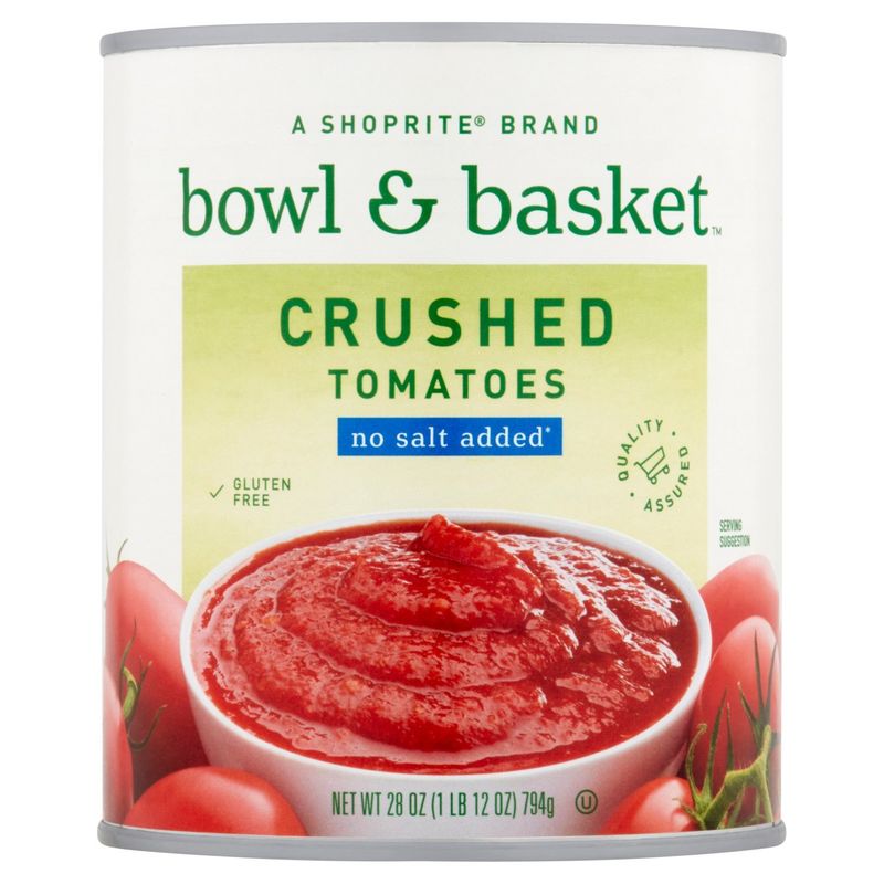 Bowl &amp; Basket No Salt Added Crushed Tomatoes, 28 oz